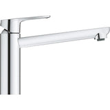 GROHE Robinet évier de cuisine Start Flow, mitigeur monocommande avec mousseur économique d'eau, rotation 140°, chromé, 31691000