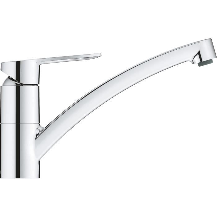 Mitigeur évier GROHE Start Eco - Chromé - Bec bas - Métal