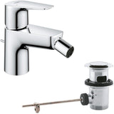 Mitigeur monocommande Bidet GROHE Start Edge - Tirette de vidage - Mousseur économique d'eau - Chromé