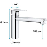 GROHE Robinet évier de cuisine Start curve, mousseur économique d'eau, sans tirette de vidage, bonde de vidage incluses, 31717000
