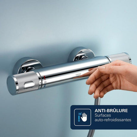 Mitigeur thermostatique Douche GROHE Precision Feel - Chromé - Economie d'eau - Métal