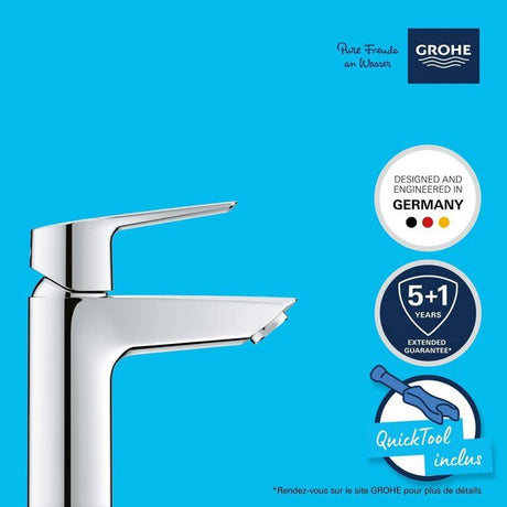 Mitigeur monocommande Lavabo GROHE Start - Taille S - limiteur de température - économie d'eau - 23550002