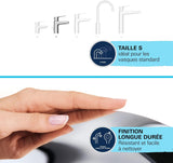 Mitigeur monocommande lavabo GROHE QUICKFIX Start - économie d'eau - bonde clic clac incluse - taille S