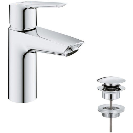 Mitigeur monocommande lavabo GROHE QUICKFIX Start - économie d'eau - bonde clic clac incluse - taille S