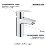 Mitigeur lavabo monocommande chromé - GROHE - START - Economie d'eau - Garantie 5 ans - pieces