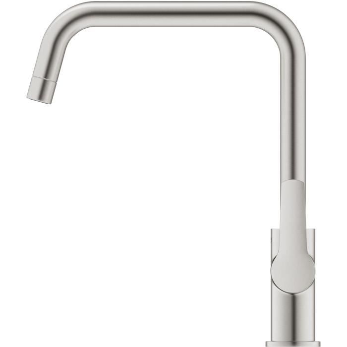 Mitigeur monocommande Evier - GROHE - Supersteel - Pivotant - Hauteur 310mm