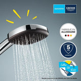 Ensemble de douche avec pommeau 2 jets, support et flexible - GROHE Vitalio Comfort 110 26399001 - Sélection facile - Economie d'eau