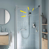 Pommeau de douche - GROHE Vitalio Start 110 27940001 - 1 jet Pluie - Economie d'eau - Procédé anti-calcaire - Chromé