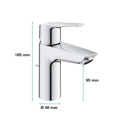 Mitigeur monocommande Lavabo GROHE QUICKFIX Start - Chromé - Economie d'eau - Installation facile