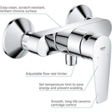 Mitigeur monocommande Douche - GROHE - Finition Chromé - Economie d'eau - Garantie 5 ans