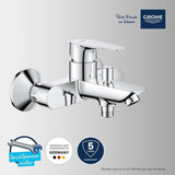 Mitigeur monocommande Bain / Douche - GROHE - Start Edge - Chromé - Economie d'eau - Garantie 5 ans