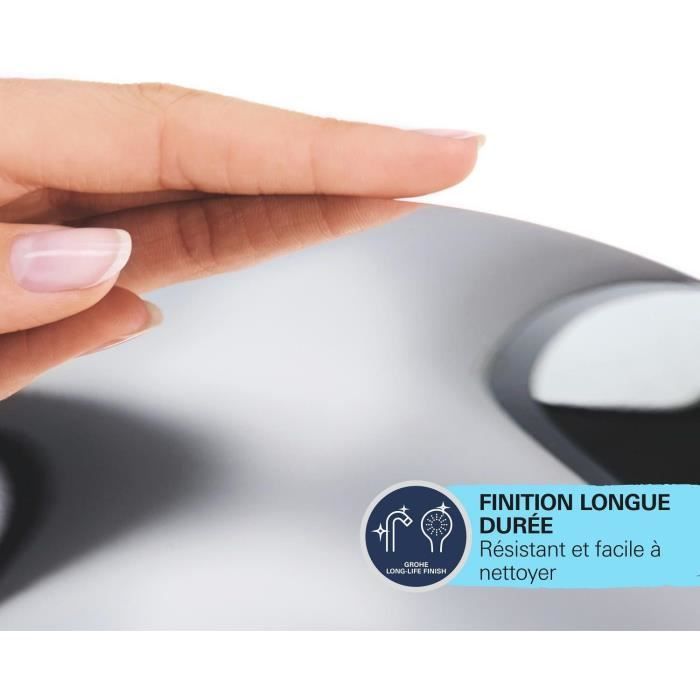 Mitigeur monocommande Bain / Douche - GROHE - Start Edge - Chromé - Economie d'eau - Garantie 5 ans