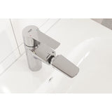 GROHE QUICKFIX Mitigeur monocommande lavabo de salle de bains Start, douchette extractible Mousseur économie d'eau taille M