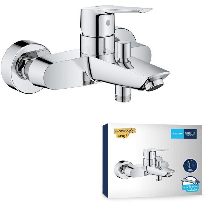 Mitigeur Bain / Douche Start - GROHE - 24206002 - Inverseur automatique - Mousseur économique - Chromé
