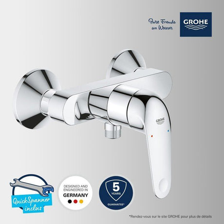 Mitigeur monocommande douche - GROHE Swift - 24333001 - Chromé - Montage mural apparent