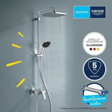 Colonne de douche avec mitigeur monocommande - Economie d'eau - GROHE Vitalio Comfort 250 - Chromé - 26985001