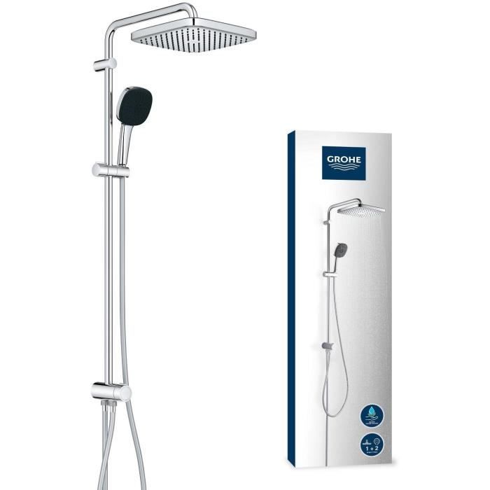 Colonne de douche avec inverseur manuel - Economie d'eau - GROHE Vitalio Comfort 250 - Chromé - 26986001