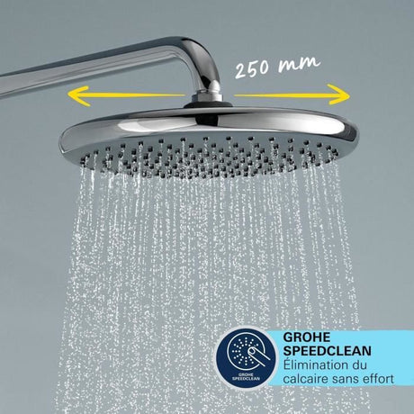 Colonne de douche avec inverseur manuel - Economie d'eau - GROHE Vitalio Start System 250 - Chromé - 26680001