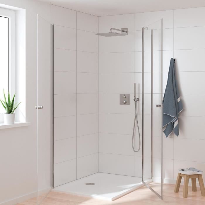 Ensemble de douche encastré - 1 jet - Mitigeur thermostatique - GROHE - 34881000 - Gris