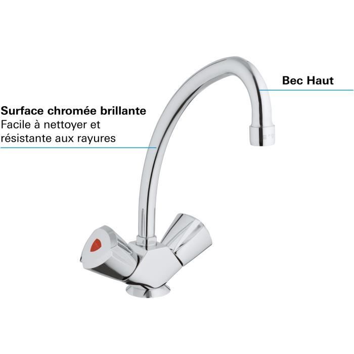 Mélangeur Evier - GROHE - Costa Trend - Bec haut - Chromé - Garantie 5 ans