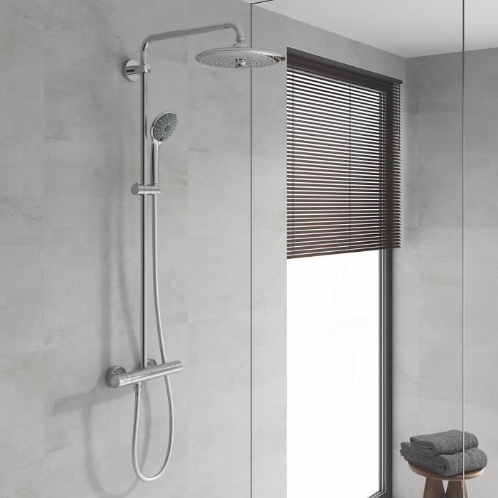 Douchette 3 jets - GROHE - Vitalio Joy 110 Massage - Chromé - Economie d'eau