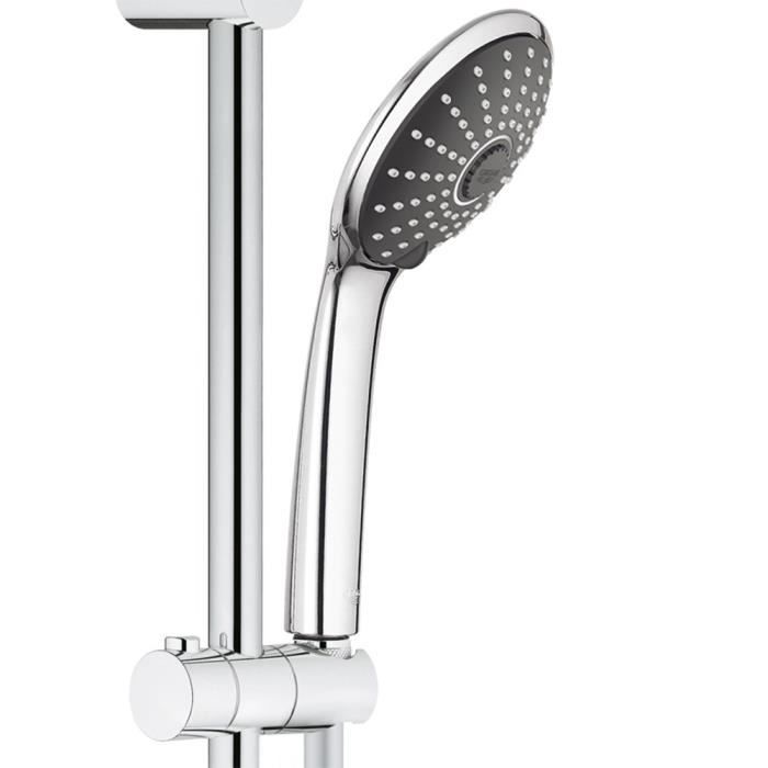 Ensemble de douche 3 jets - GROHE - Vitalio Joy 110 Massage - Flexible lisse - Systeme anti-torsion