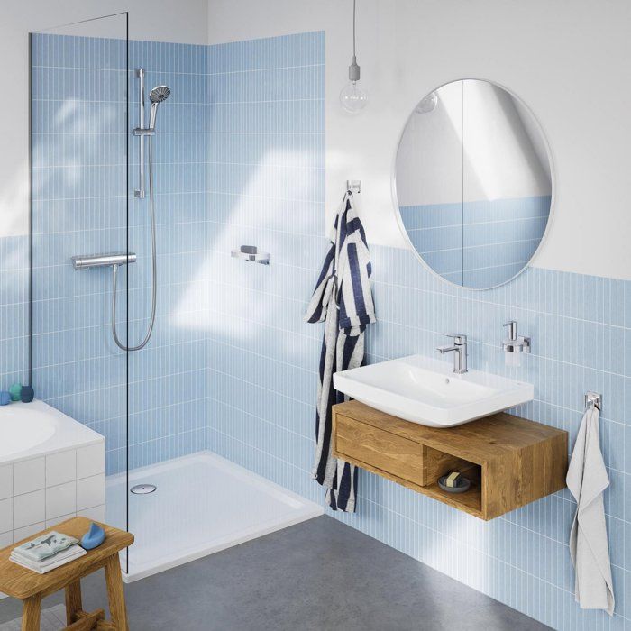 GROHE Mitigeur thermostatique douche ˝ Grohtherm 2000 34469001 - Porte-savon - Limiteur de température - Economie d'eau - Chrome
