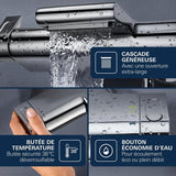 GROHE Mitigeur mural thermostatique bain/douche ˝ Grohtherm 2000 34174001 - Jet cascade - Limiteur de température - Economie d'eau