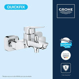 Mitigeur de bain / douche mural - GROHE DICE - Chrome