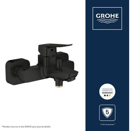 Mitigeur de bain / douche mural - GROHE DICE - Noir mat
