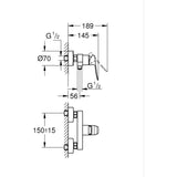 Mitigeur de douche - GROHE DICE - Chrome