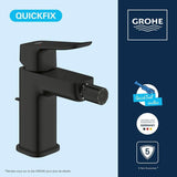 Mitigeur de bidet - GROHE DICE - Noir mat