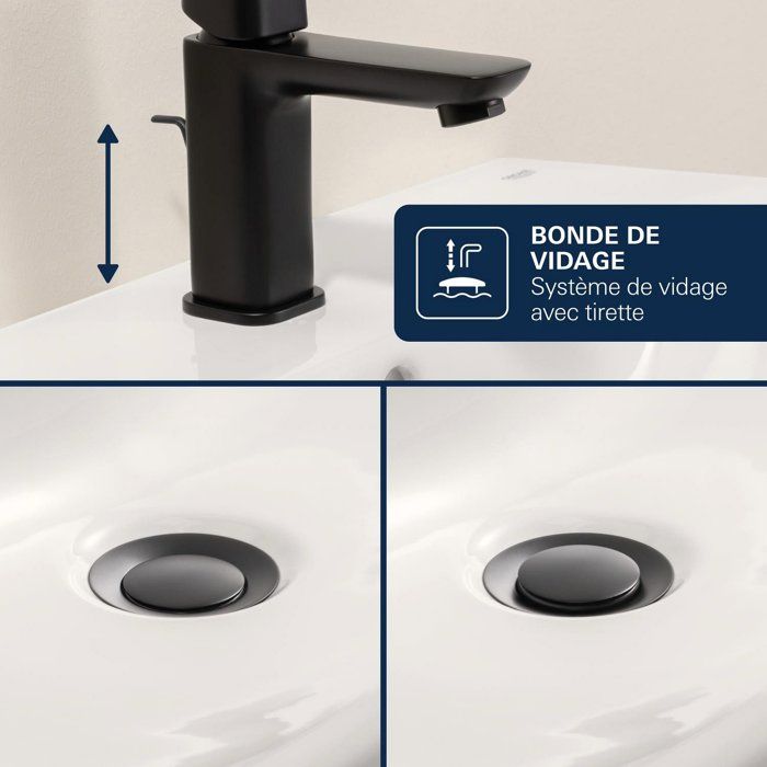 Mitigeur de bidet - GROHE DICE - Noir mat
