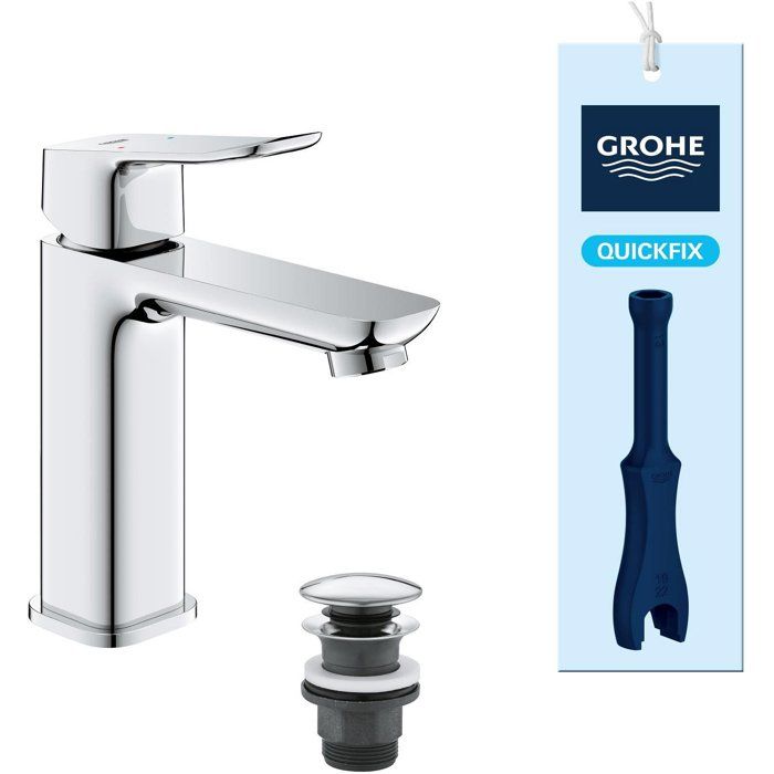 Mitigeur de lavabo - GROHE DICE - Taille M - Vidage clic-clac - Chrome