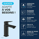 Mitigeur de lavabo - GROHE DICE - Taille M - Cartouche Ch3 & clic-clac - Noir mat