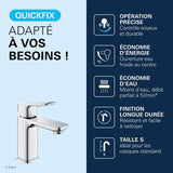 Mitigeur de lavabo - GROHE DICE - Taille S - Cartouche Ch3 & vidage clic-clac - Chrome