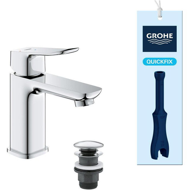 Mitigeur de lavabo - GROHE DICE - Taille S - Cartouche Ch3 & vidage clic-clac - Chrome
