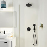 Ensemble de douche encastré - 1 + 2 jets - Mitigeur thermostatique - GROHE - 348832430 - Noir