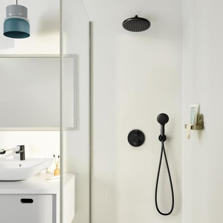 Ensemble de douche encastré - 1 + 2 jets - Mitigeur thermostatique - GROHE - 348832430 - Noir