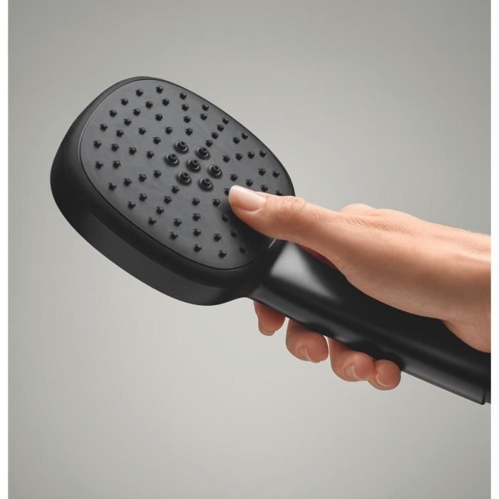 Pommeau de douche - GROHE Vitalio Comfort 110 263972431 - 2 jets (Pluie/Stimulant) - Sélection facile - Economie d'eau - Noir Mat
