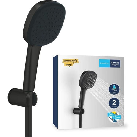 Ensemble de douche avec pommeau 2 jets, support et flexible - GROHE Vitalio Comfort 110 263992431 - Sélection facile -Economie d'eau