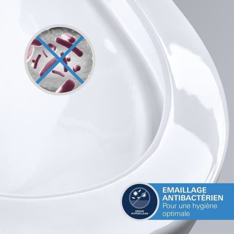 Ensemble WC a poser - Sortie horizontale - Sans bride - GROHE Euro Ceramic (102 489 SH00)