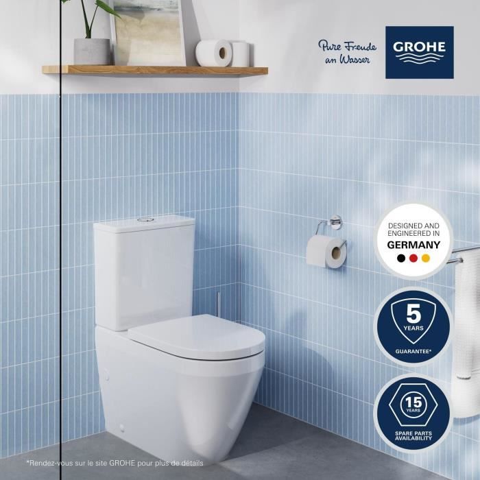 Ensemble WC a poser - Sortie horizontale - Sans bride - GROHE Euro Ceramic (102 489 SH00)