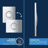 Pack Bâti support 5 en 1 - GROHE - Blanc - 1.13 m - Céramique - Plaque de commande + supports muraux + isolation + pipe coudée
