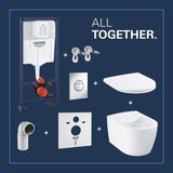 Pack Bâti support 5 en 1 - GROHE - Blanc - 1.13 m - Céramique - Plaque de commande + supports muraux + isolation + pipe coudée