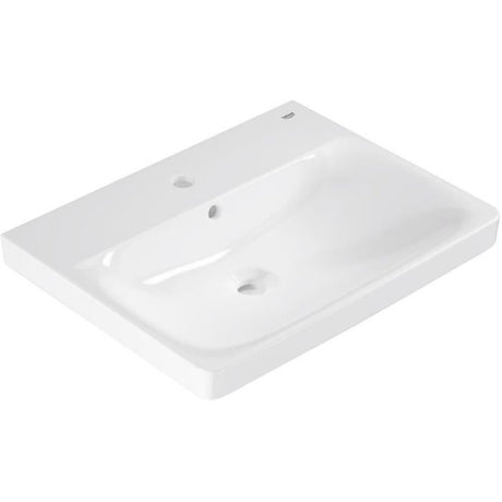 Lavabo suspendu - Porcelaine vitrifiée - Rectangulaire - GROHE Euro Ceramic - 60 cm - 21 cm - Blanc