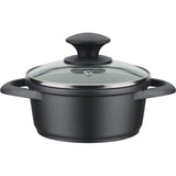 Batterie de cuisine - Tous feux dont induction - GSW - GOURMET GRANIT - Fonte d'aluminium massive - 7 pieces - Sans PFAS - Noir
