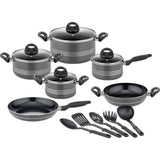 Batterie de cuisine - Induction - GSW - MILANO GREY - 15 pieces - Aluminium massif - Gris