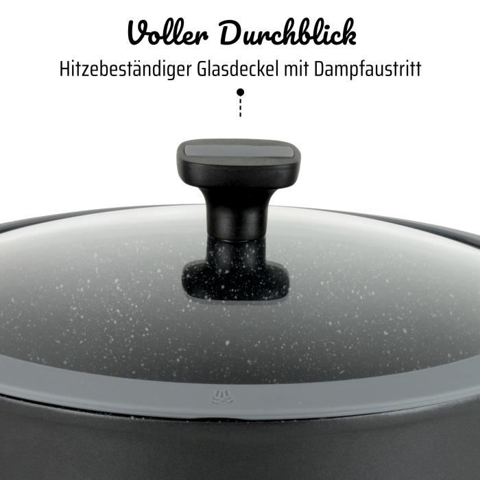 Marmite fonte d'aluminium - GSW - EASY CLICK - 20 cm - Induction - Noir