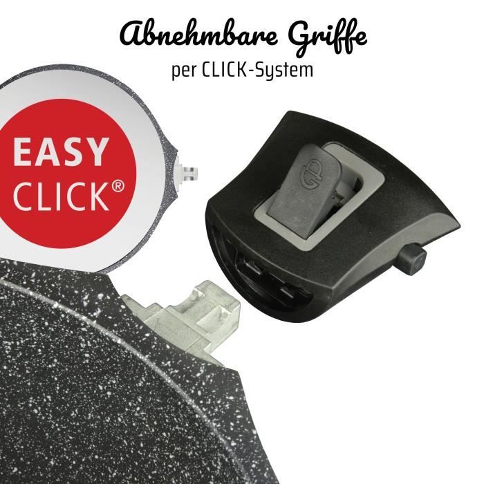 Marmite fonte d'aluminium - GSW - EASY CLICK - 20 cm - Induction - Noir